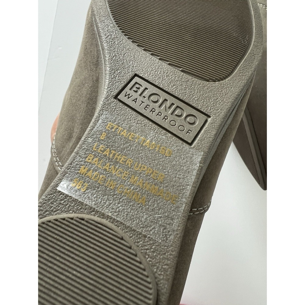 Blondo Waterproof Etta Wedge Almond Toe Pump in Fallen Rock Nubuck Size 8 - Picture 9 of 9